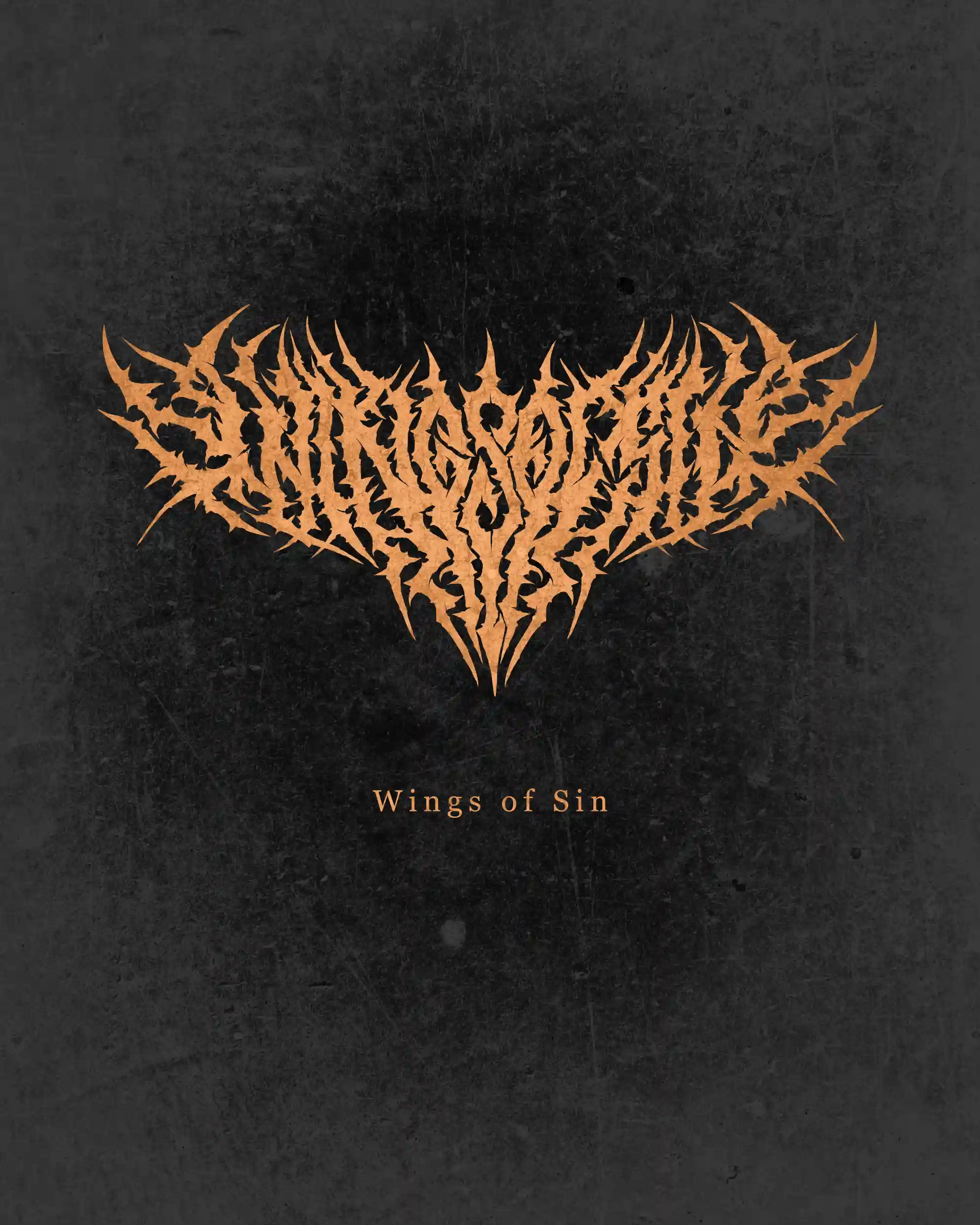 Wings of Sin death metal style logo.